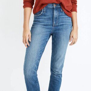 Madewell NWT The High-Rise Slim Boyjean Moorland Wash Size 25